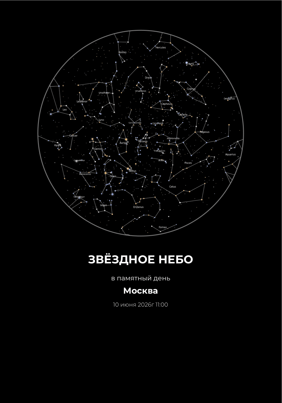 Example of a digital star map